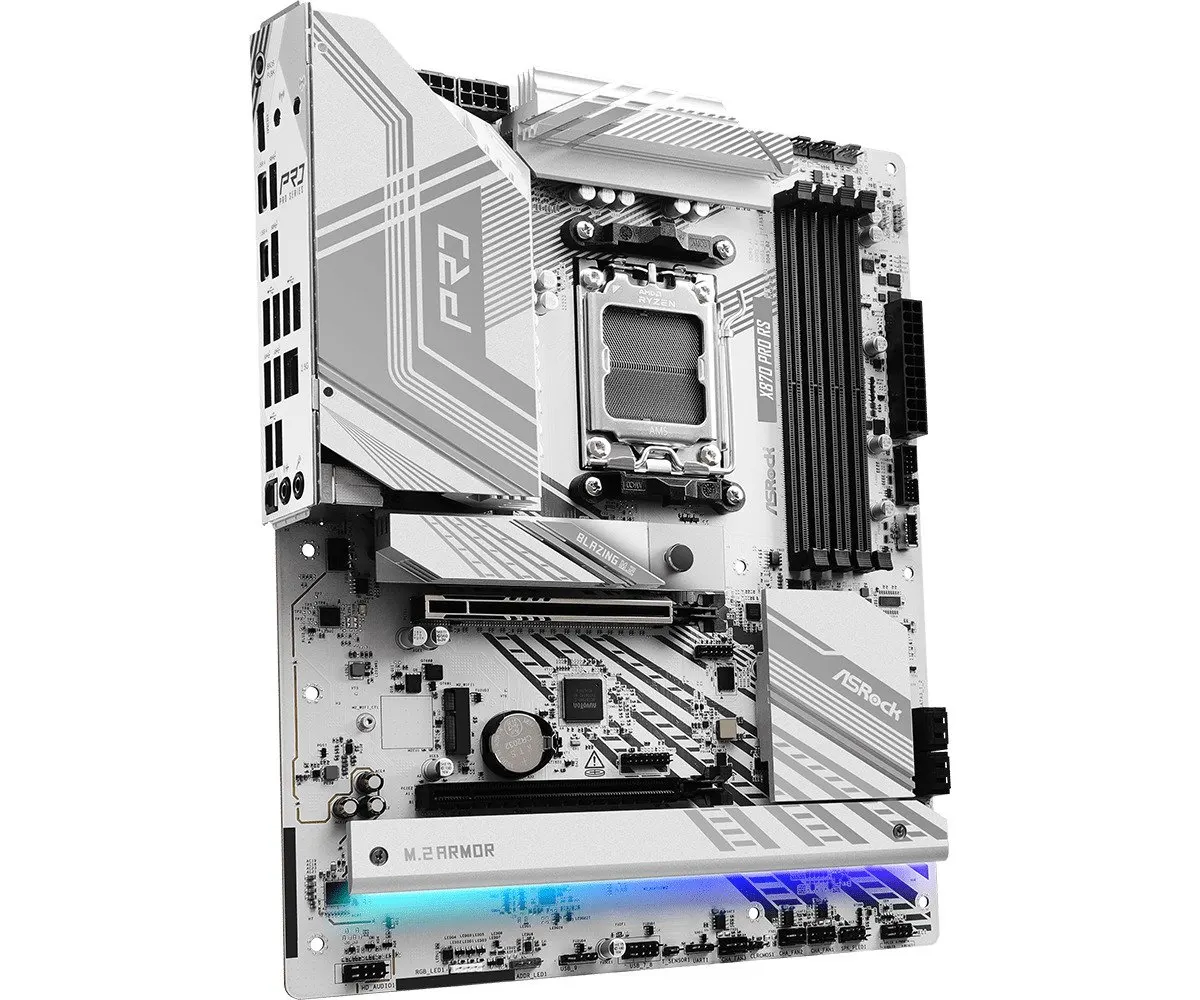 ASRock X870 PRO RS Socket AM5/ AMD X870/ DDR5/ SATA3/ USB 4/ M.2/ ATX Motherboard - Image 3