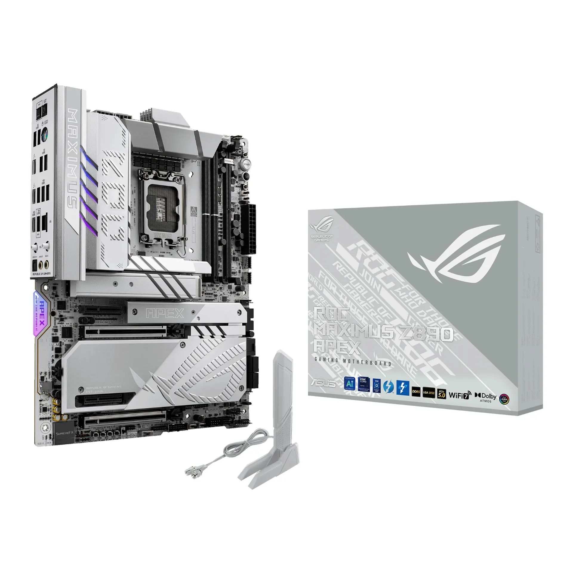 Asus ROG MAXIMUS Z890 APEX Gaming Desktop Motherboard - Intel Z890 Chipset - Socket LGA-1851 - ATX