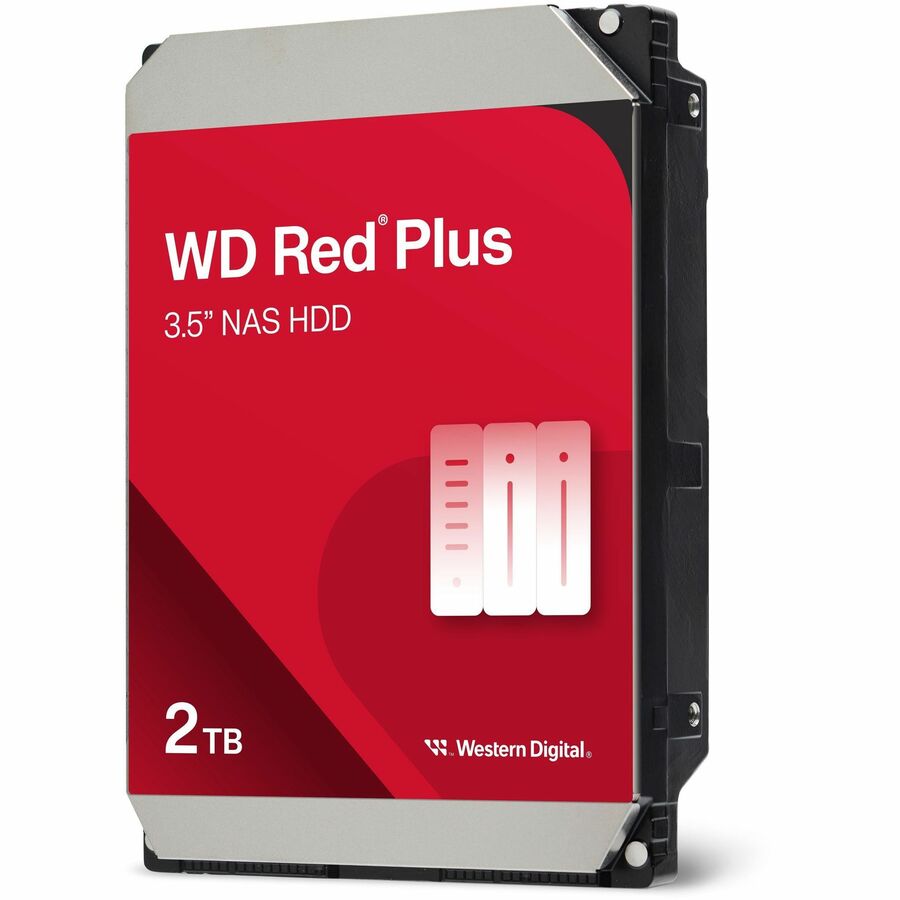 WD Red Plus WD20EFPX 2 TB Hard Drive - 3.5" Internal - SATA (SATA/600) - Image 1