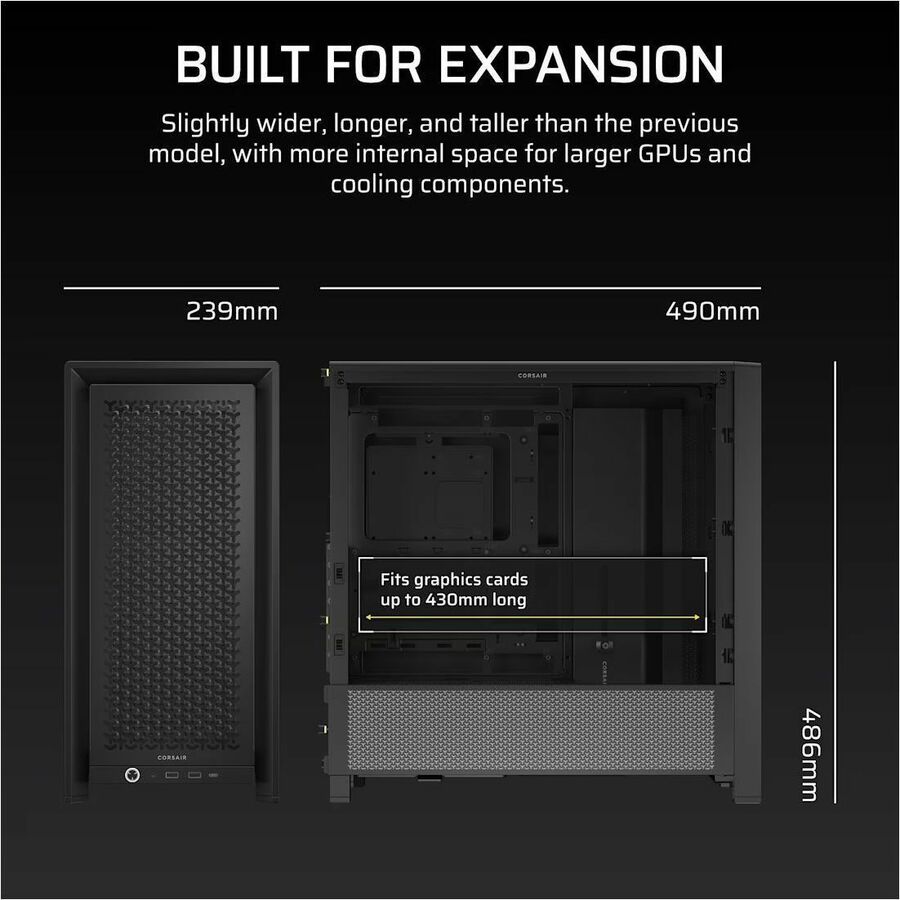 Corsair FRAME 4000D Modular Mid-Tower PC Case - Image 7