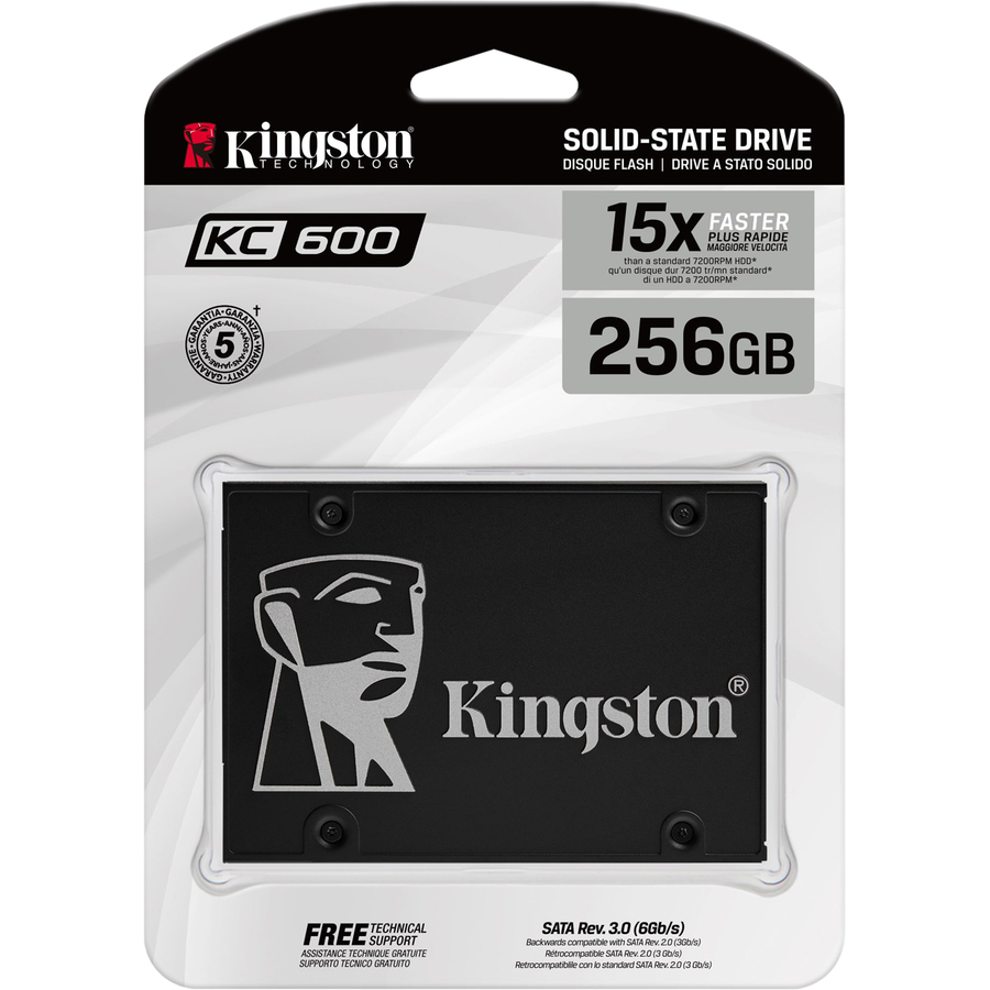 Kingston KC600 256 GB Solid State Drive - 2.5" Internal - SATA (SATA/600) - Image 1