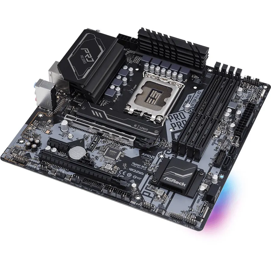ASRock H670M Pro RS Desktop Motherboard - Intel H670 Chipset - Socket LGA-1700 - Intel Optane Memory Ready - Micro ATX - Image 4