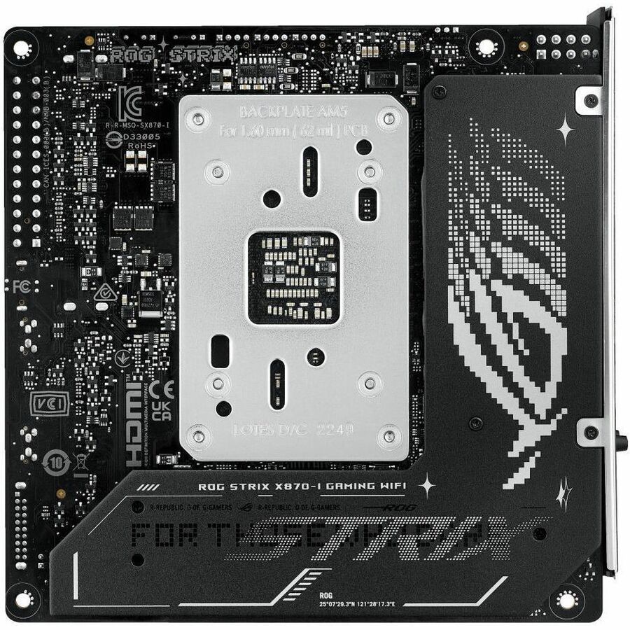 Asus ROG Strix X870-I GAMING WIFI Gaming Desktop Motherboard - AMD X870 Chipset - Socket AM5 - Mini ITX - Image 6