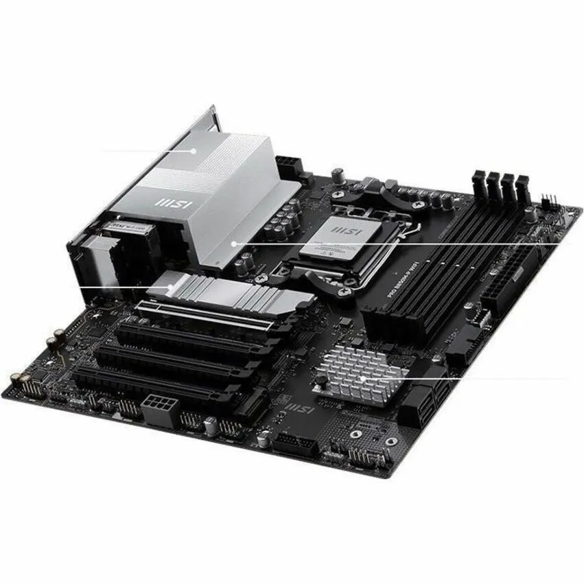 MSI B850M-P WIFI Gaming Desktop Motherboard - AMD B850 Chipset - Socket AM5 - Micro ATX - Image 4