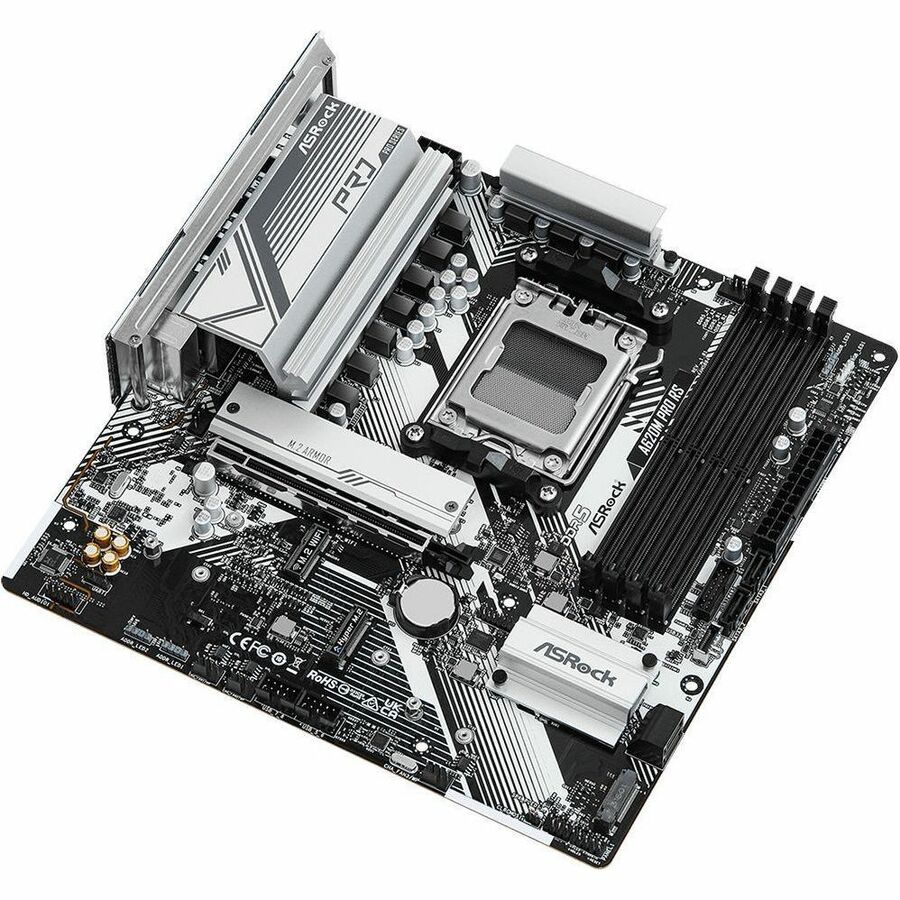 ASRock A620M Pro RS Gaming Desktop Motherboard - AMD A620 Chipset - Socket AM5 - Micro ATX - Image 3