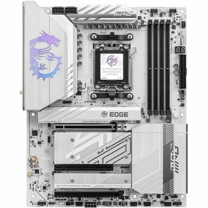 MSI MPG B850 EDGE TI WIFI Gaming Desktop Motherboard - AMD B850 Chipset - Socket AM5 - ATX - Image 1