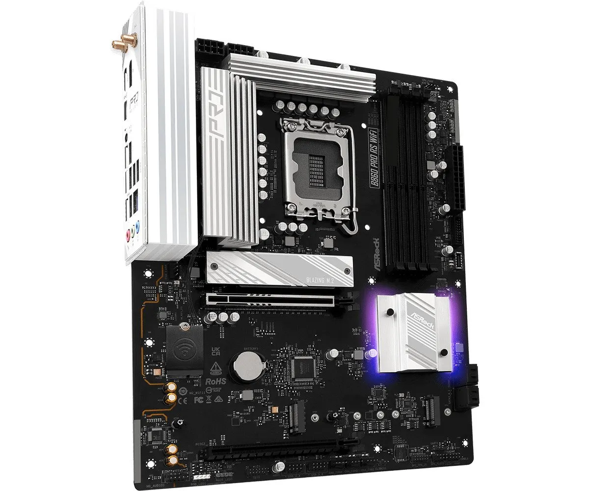 ASRock B860 Pro RS WiFi Intel Core Ultra Processors LGA 1851 Intel B860  DDR5 ATX Motherboard - Image 2
