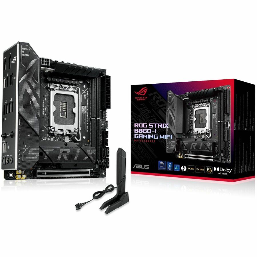 Asus ROG Strix B860-I GAMING WIFI Gaming Motherboard - Intel B860 Chipset - Socket LGA-1851 - Mini ITX