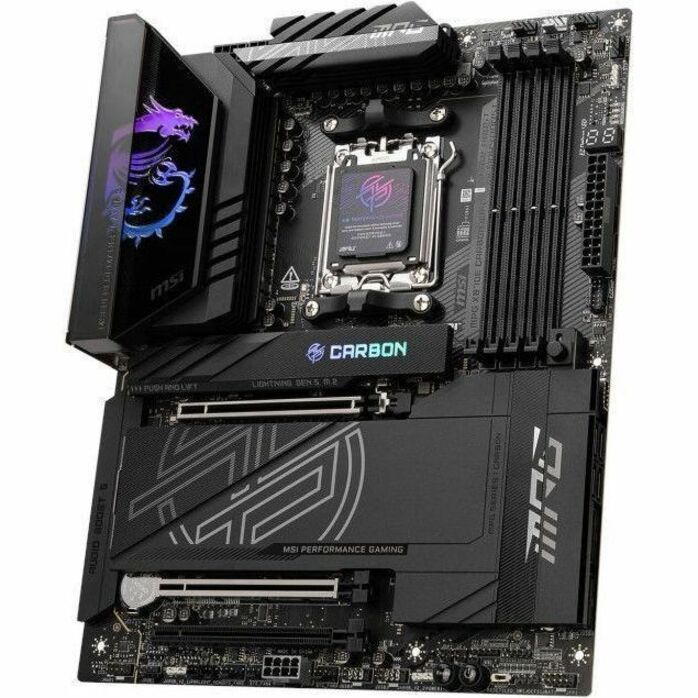 MSI MPG X870E CARBON WIFI Gaming Desktop Motherboard - AMD X870E Chipset - Socket AM5 - ATX - Image 2