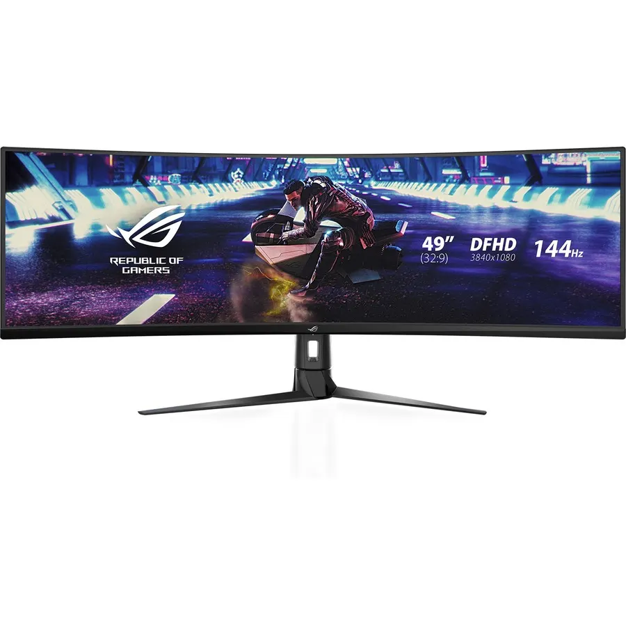 Asus ROG Strix XG49VQ 49" Class Double Full HD (DFHD) Curved Screen Gaming LCD Monitor - 32:9 - Black
