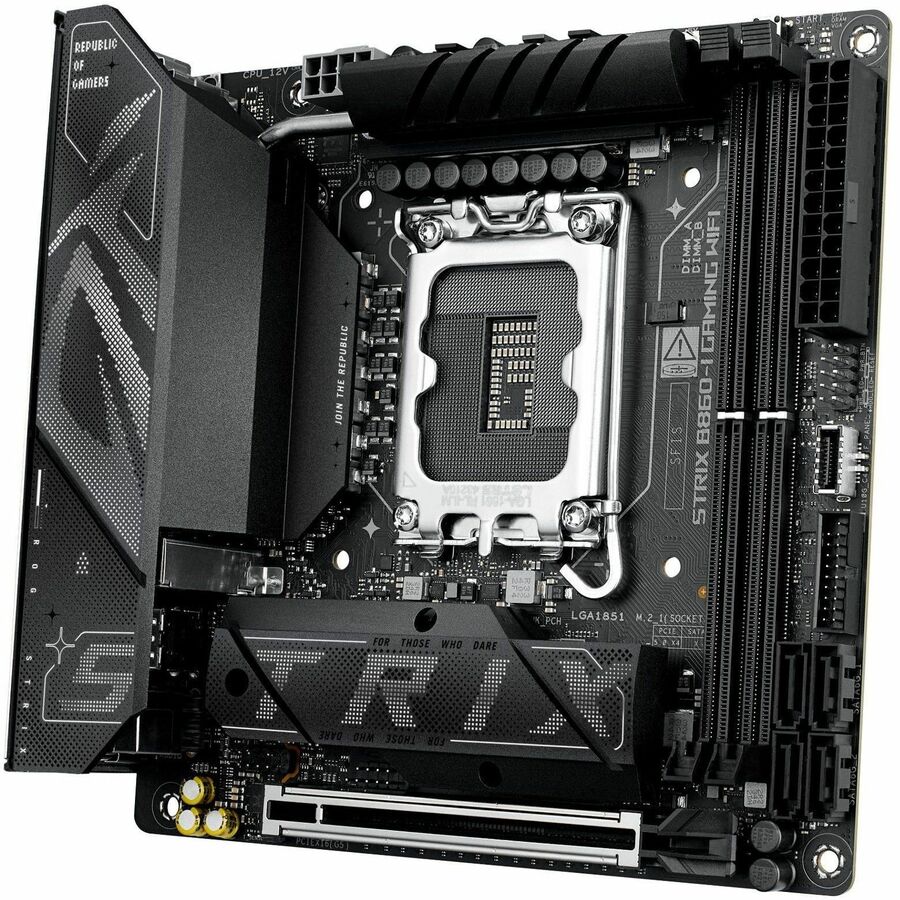 Asus ROG Strix B860-I GAMING WIFI Gaming Motherboard - Intel B860 Chipset - Socket LGA-1851 - Mini ITX - Image 1