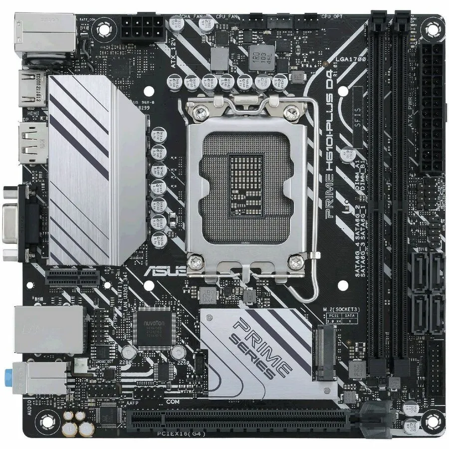 Asus Prime PRIME H610I-PLUS D4-CSM Desktop Motherboard - Intel H610 Chipset - Socket LGA-1700 - Mini ITX - Image 3