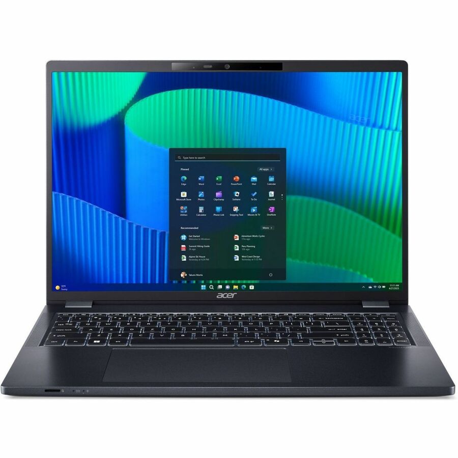 Acer TravelMate 16" Notebook - WUXGA - Intel Core Ultra 5 125U - 16 GB - 512 GB SSD - Blue - Image 1