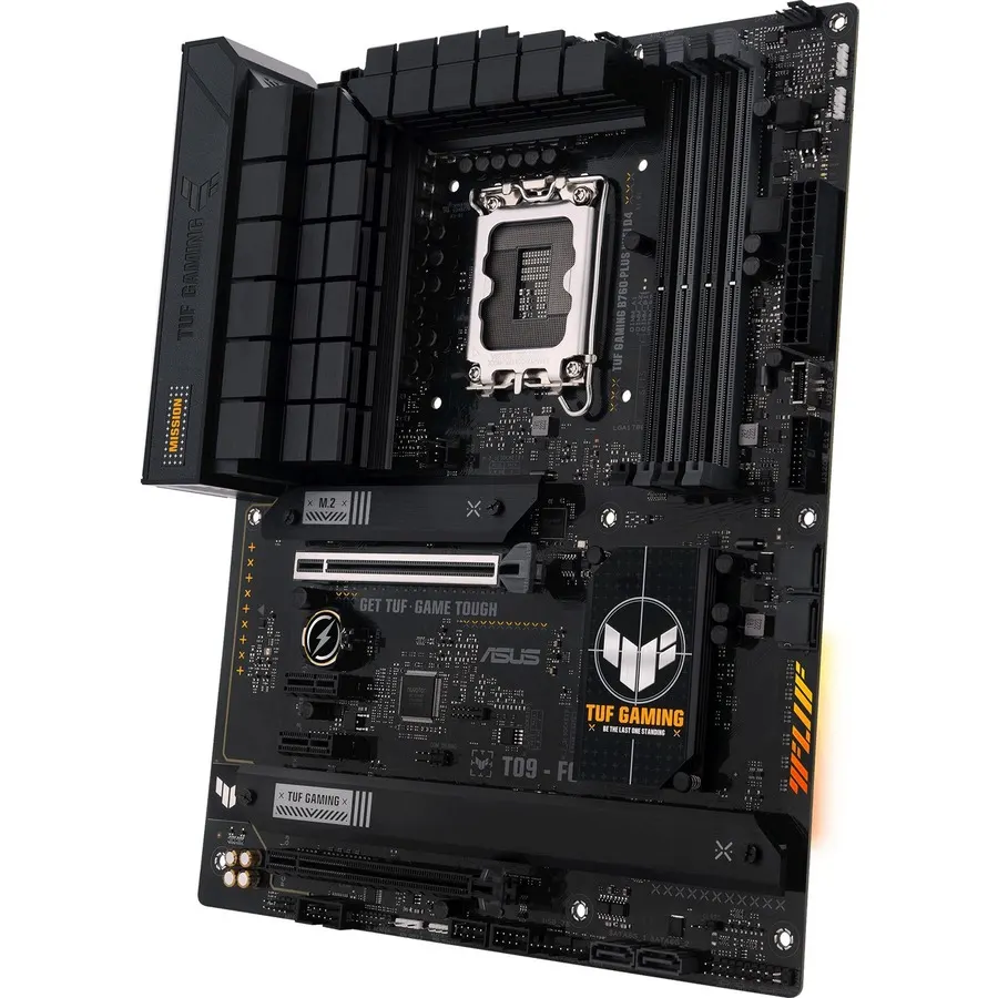 Asus TUF GAMING B760-PLUS WIFI Gaming Desktop Motherboard - Intel B760 Chipset - Socket LGA-1700 - ATX - Image 1