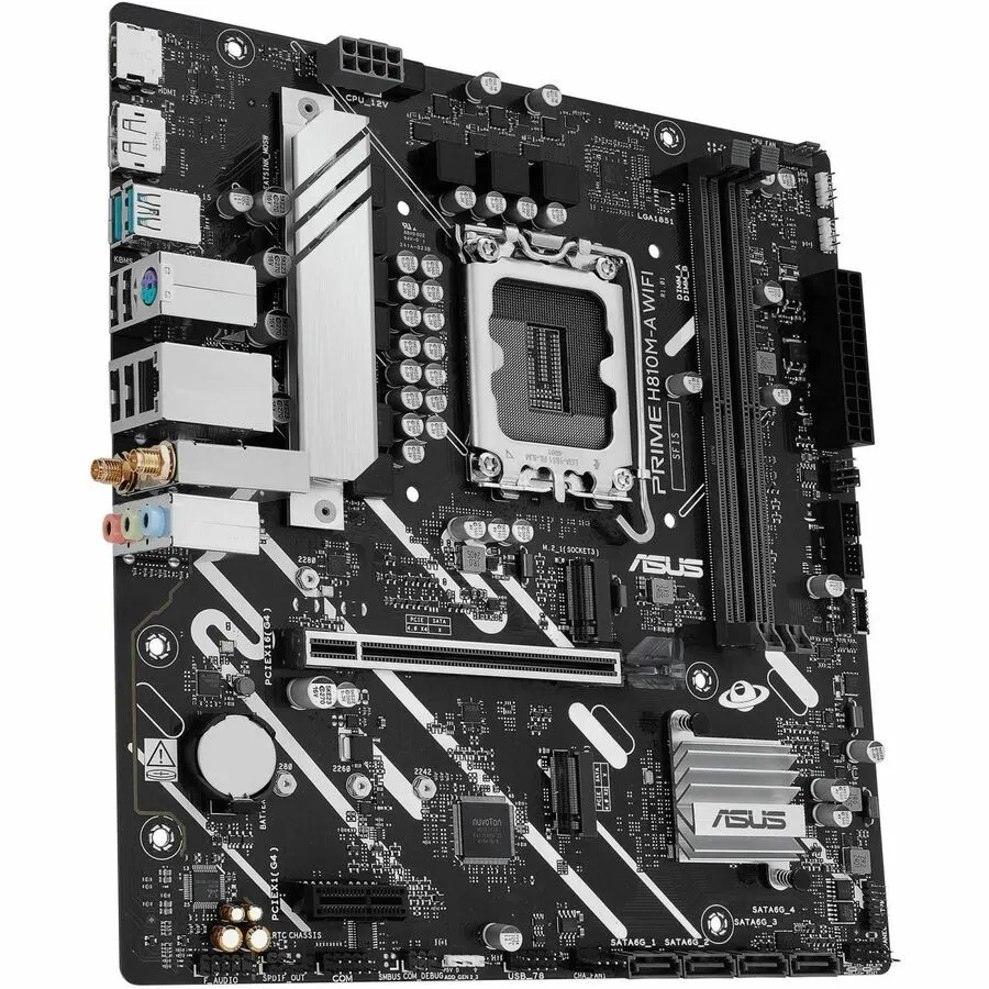 Asus Prime H810M-A WIFI-CSM Desktop Motherboard - Intel H810 Chipset - Socket LGA-1851 - Micro ATX - Image 1
