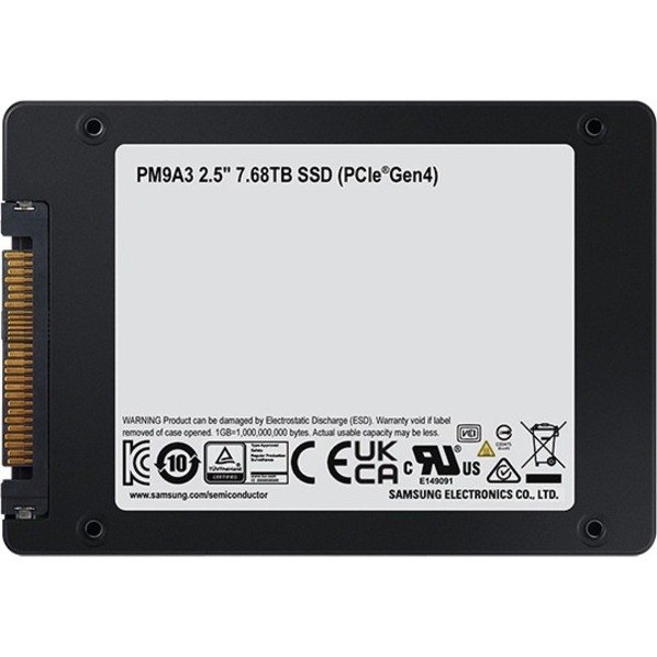 Samsung PM9A3 7.68 TB Solid State Drive - 2.5" Internal - U.2 (PCI Express NVMe 4.0 x4) - Image 3