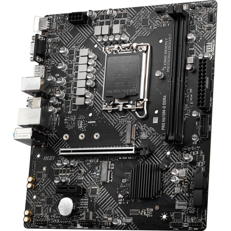 MSI H610M-G DDR4 Desktop Motherboard - Intel H610 Chipset - Socket LGA-1700 - Micro ATX - Image 1