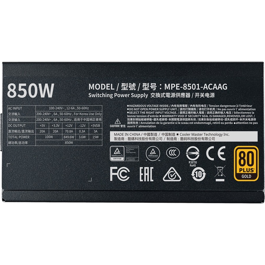 Cooler Master Full Modular 80 Plus Gold ATX Power Supply Unit - Image 2