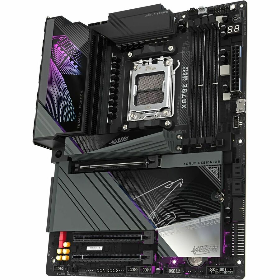 GIGABYTE X870E AORUS MASTER Gaming Desktop Motherboard - AMD X870E Chipset - Socket AM5 - ATX - Image 1