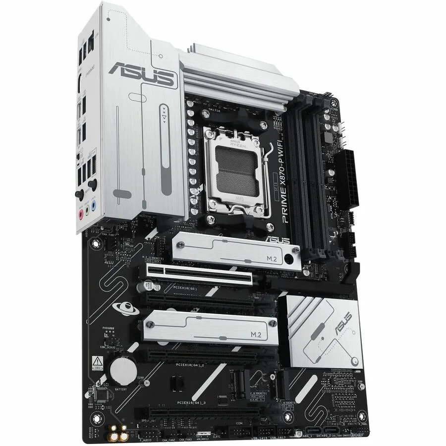 Asus Prime X870-P WIFI Gaming Desktop Motherboard - AMD X870 Chipset - Socket AM5 - ATX - Image 2