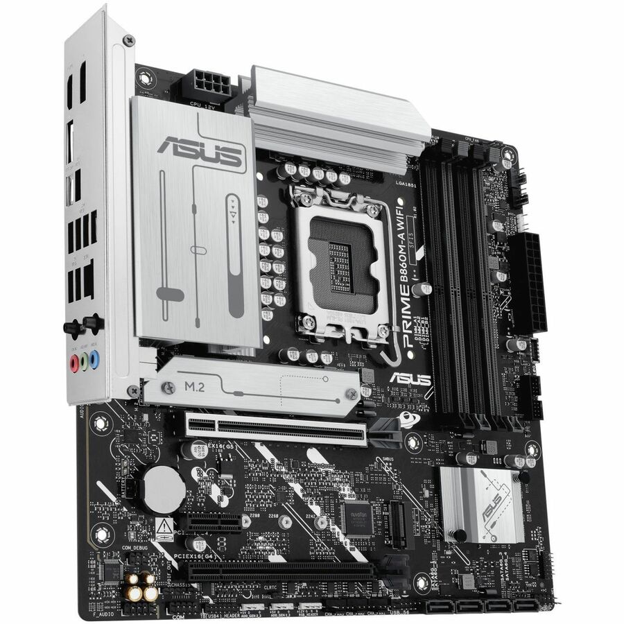 Asus Prime B860M-A WIFI-CSM Desktop Motherboard - Intel B860 Chipset - Socket LGA-1851 - Micro ATX - Image 2