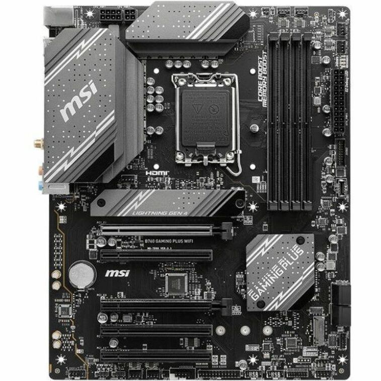 MSI B760 GAMING PLUS WIFI Gaming Desktop Motherboard - Intel B760 Chipset - Socket LGA-1700 - ATX - Image 2