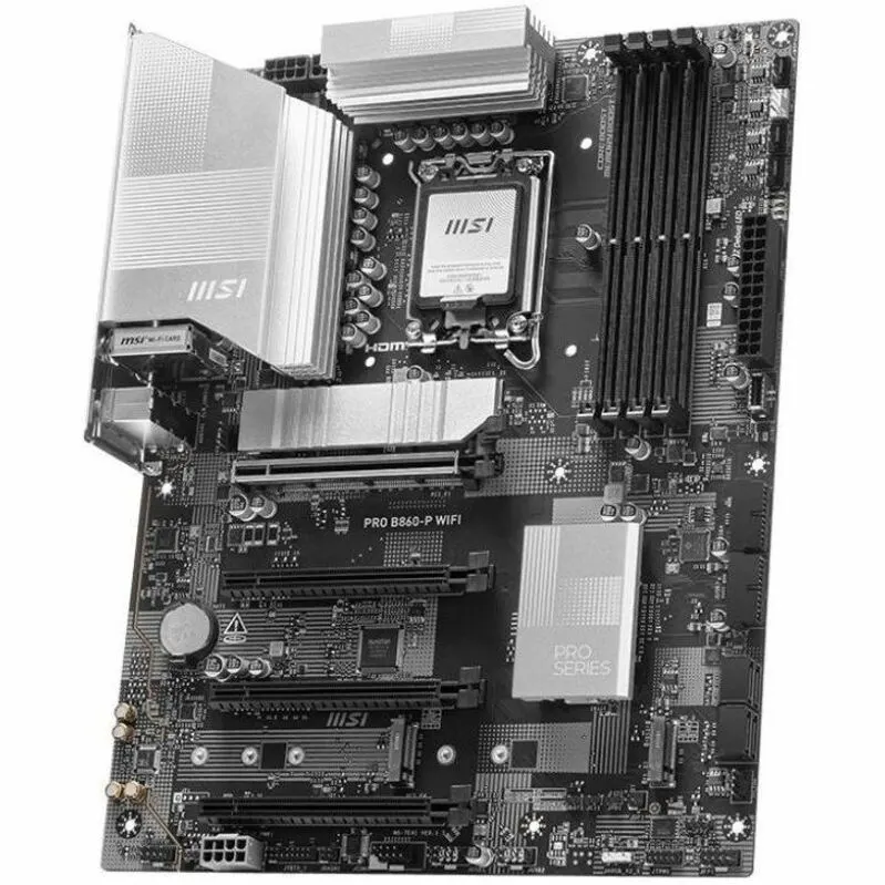 MSI PRO B860-P WIFI Gaming Desktop Motherboard - Intel B860 Chipset - Socket LGA-1851 - ATX - Image 2
