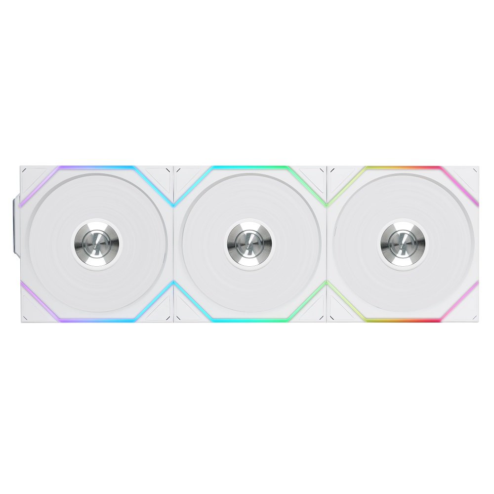 Lian Li UNI Fan TL 120 Wireless -  Customizable RGB LEDs - Triple Pack - With Controller - White (12TL1W3W)