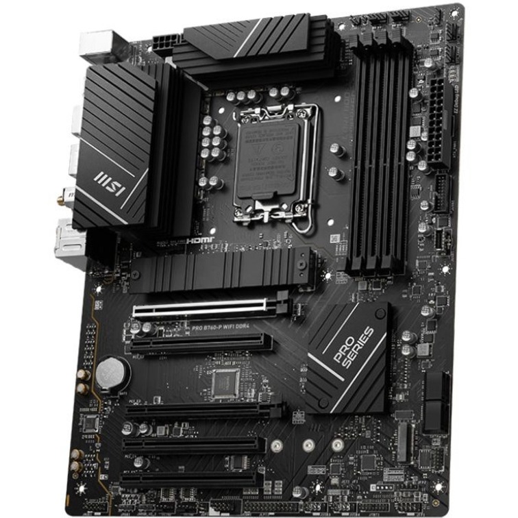 MSI Pro B760-P WIFI DDR4 Gaming Desktop Motherboard - Intel B760 Chipset - Socket LGA-1700 - ATX - Image 2