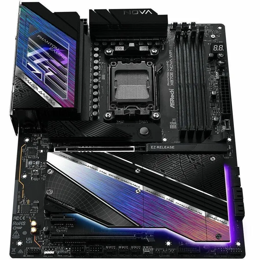 ASRock Phantom Gaming X870E NOVA WIFI Gaming Desktop Motherboard - AMD X870E Chipset - Socket AM5 - ATX - Image 5