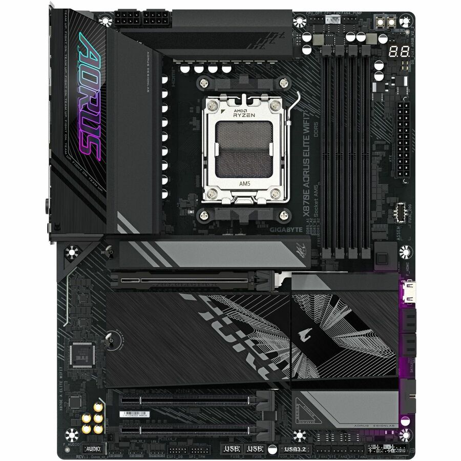 GIGABYTE Ultra Durable X870E AORUS ELITE Gaming Motherboard - AMD X870E Chipset - Socket AM5 - ATX - Image 1