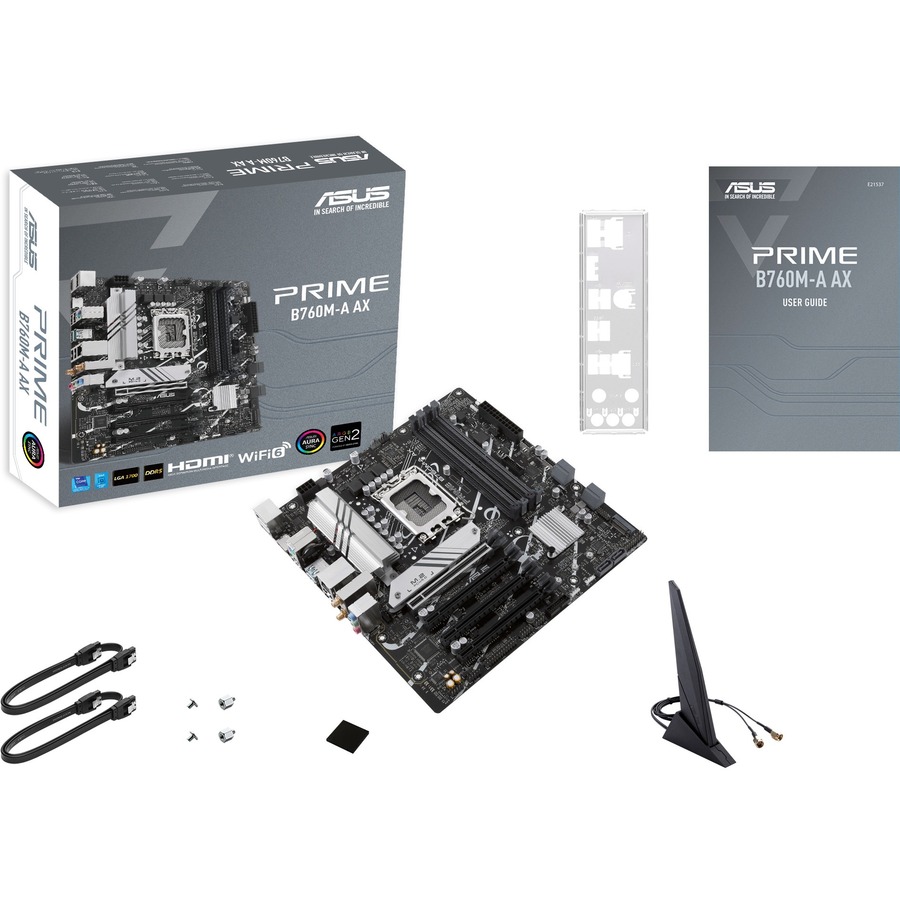 Asus Prime PRIME B760M-A AX Desktop Motherboard - Intel B760 Chipset - Socket LGA-1700 - Micro ATX - Image 4
