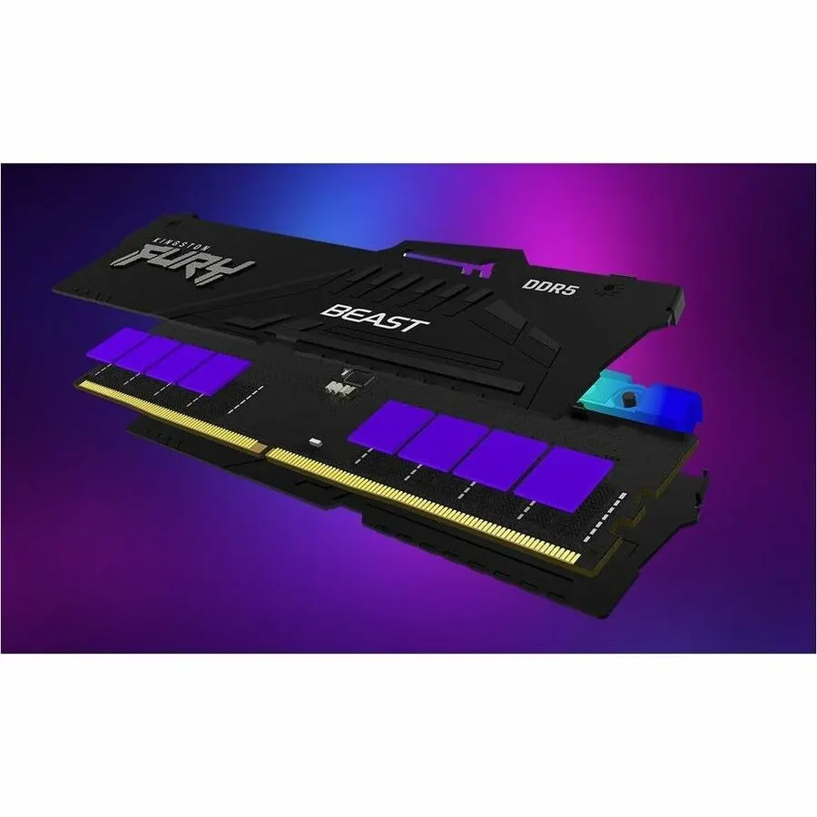 Kingston 64GB (2x32GB) DDR5 6400MT/s CL32 FURY Beast Black RGB EXPO - Image 3