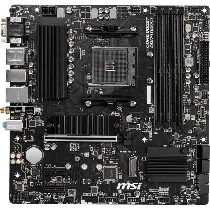 MSI B550M-VC WIFI Gaming Desktop Motherboard - AMD B550 Chipset - Socket AM4 - Micro ATX - Image 1