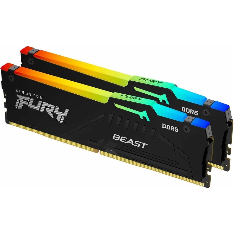 Kingston 64GB (2x32GB) DDR5 6400MT/s CL32 FURY Beast Black RGB EXPO
