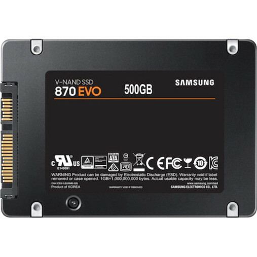 Samsung 870 EVO MZ-77E500E 500 GB Solid State Drive - 2.5" Internal - SATA (SATA/600) - Image 1