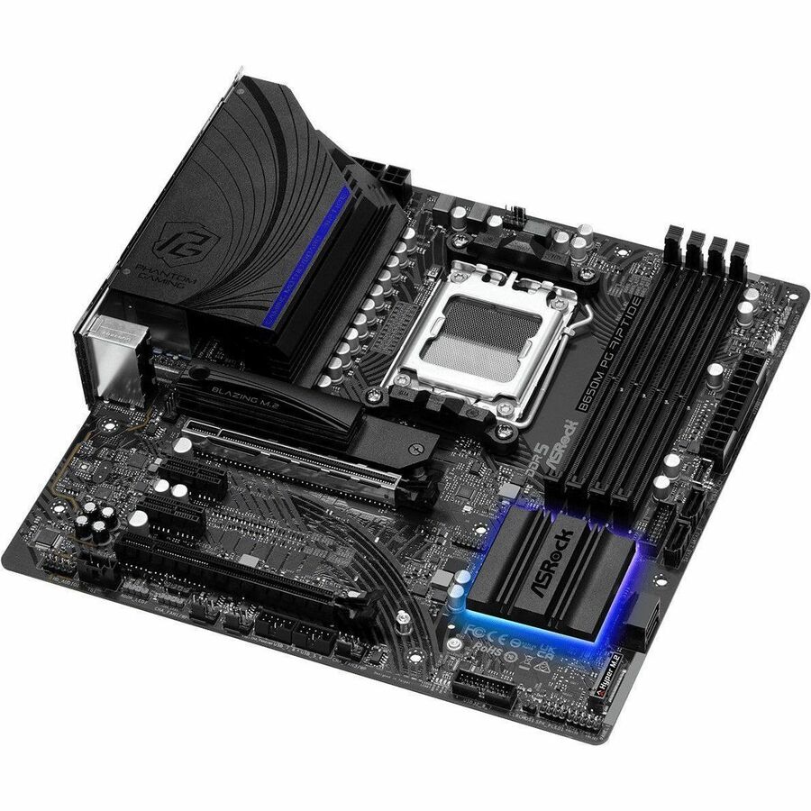 ASRock B650M PG Riptide Gaming Desktop Motherboard - AMD B650 Chipset - Socket AM5 - Micro ATX - Image 4