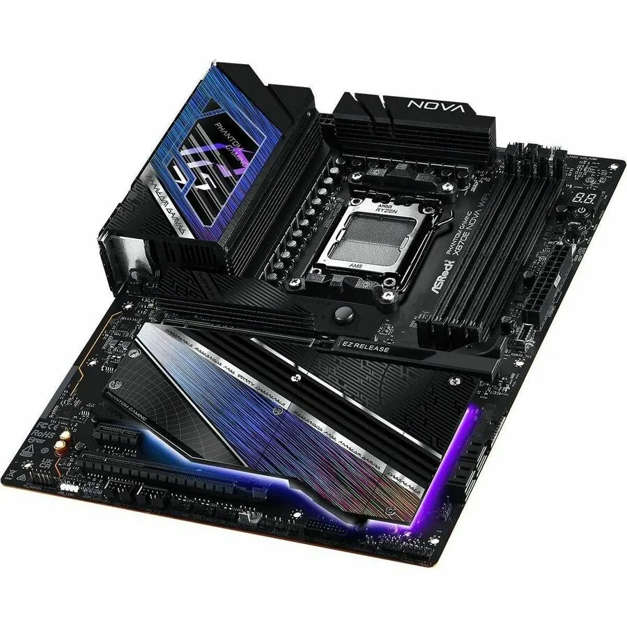 ASRock Phantom Gaming X870E NOVA WIFI Gaming Desktop Motherboard - AMD X870E Chipset - Socket AM5 - ATX - Image 3