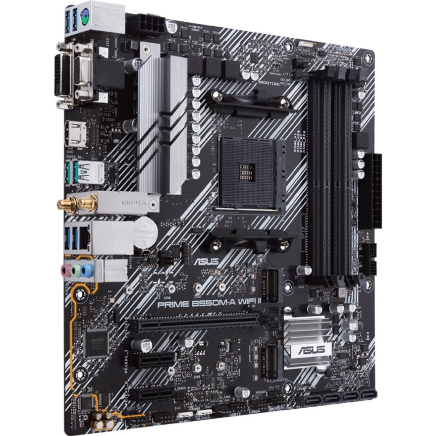 Asus Prime B550M-A WIFI II Desktop Motherboard - AMD B550 Chipset - Socket AM4 - Micro ATX - Image 1