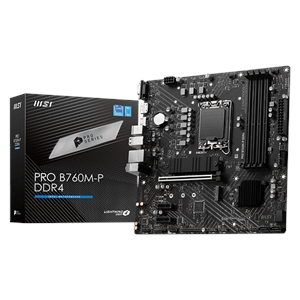 MSI Pro PRO B760M-P DDR4 Gaming Desktop Motherboard - Intel B760 Chipset - Socket LGA-1700 - Mini ATX