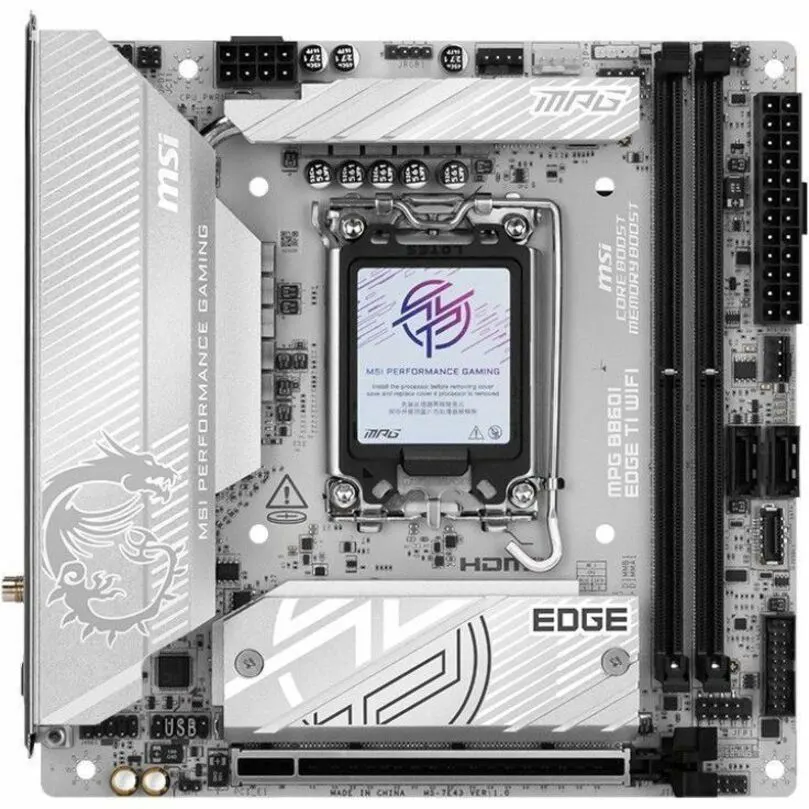 MSI MPG MPG B860I EDGE TI WIFI Gaming Motherboard - Intel B860 Chipset - Socket LGA-1851 - Mini ITX - Image 1