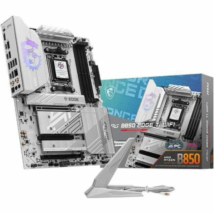 MSI MPG B850 EDGE TI WIFI Gaming Desktop Motherboard - AMD B850 Chipset - Socket AM5 - ATX - Image 4