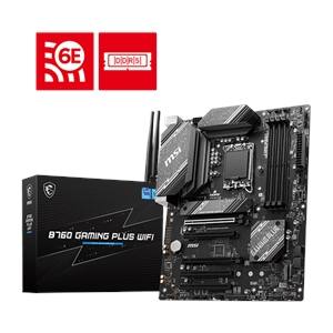 MSI B760 GAMING PLUS WIFI Gaming Desktop Motherboard - Intel B760 Chipset - Socket LGA-1700 - ATX - Image 1