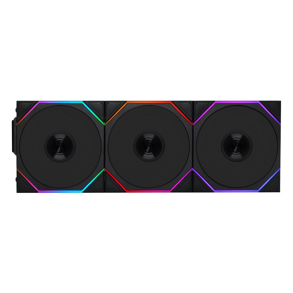 Lian Li UNI Fan TL 120 Wireless - Customizable RGB LEDs - Triple Pack - Black(12TL1W3B)