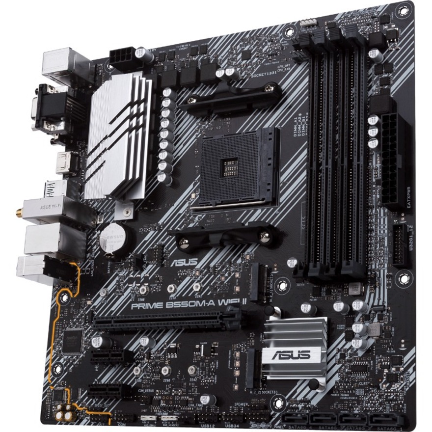 Asus Prime B550M-A WIFI II Desktop Motherboard - AMD B550 Chipset - Socket AM4 - Micro ATX - Image 3