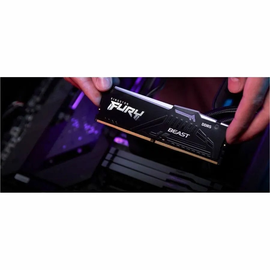 Kingston 64GB (2x32GB) DDR5 6400MT/s CL32 FURY Beast Black RGB EXPO - Image 1