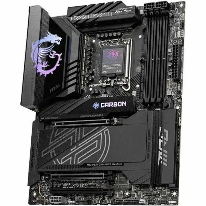 MSI MPG Z890 CARBON ATX GAMING MOTHERBOARD LGA 1851 for Intel Core Ultra CPU - Image 2