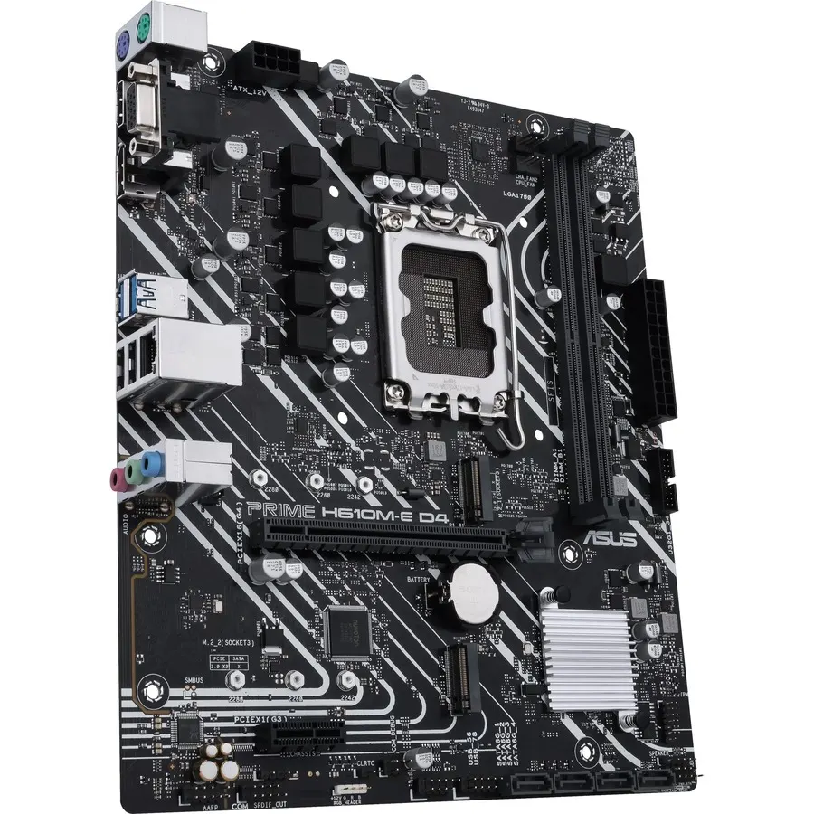 Asus Prime H610M-E D4-CSM Desktop Motherboard - Intel H610 Chipset - Socket LGA-1700 - Image 3