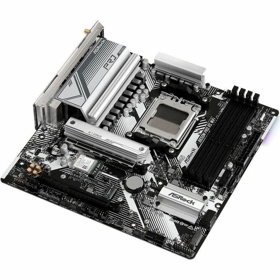 ASRock B650M Pro RS WiFi Gaming Desktop Motherboard - AMD B650 Chipset - Socket AM5 - Micro ATX - Image 3
