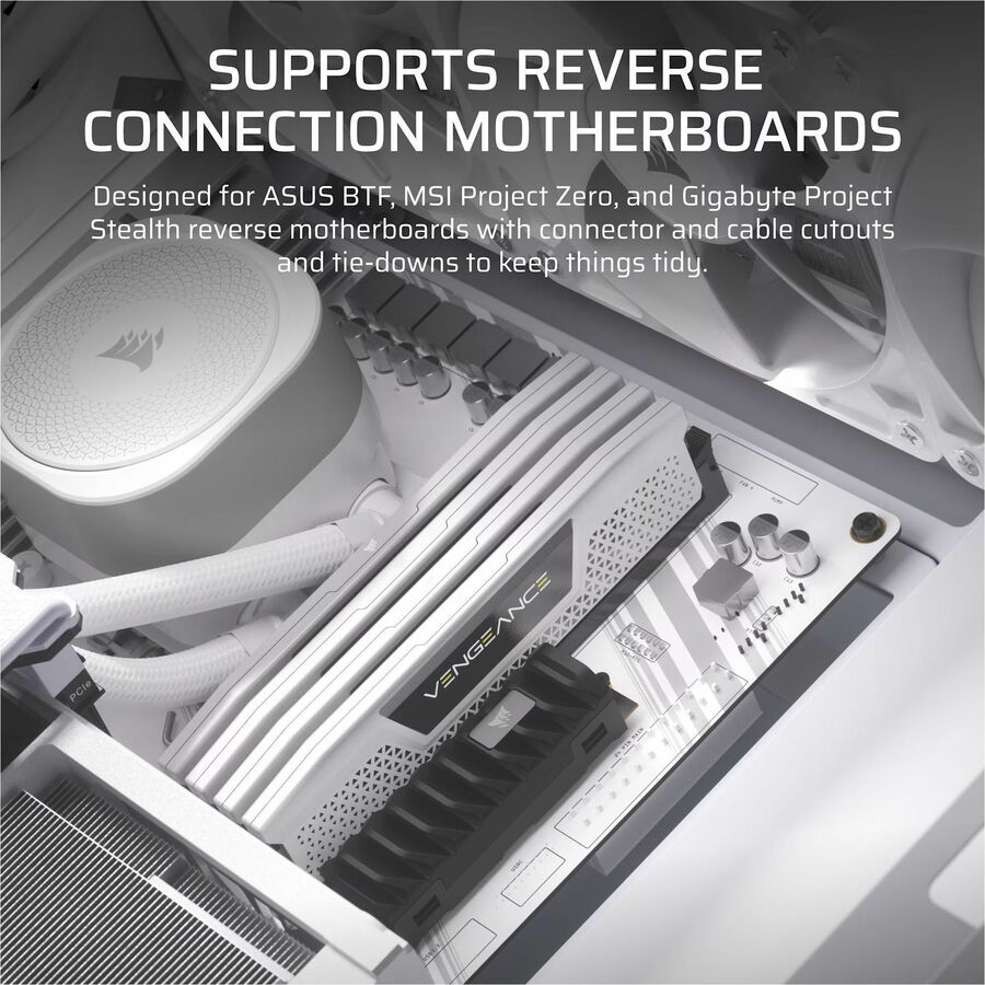 Corsair FRAME 4000D Modular Mid-Tower PC Case - White - Image 9